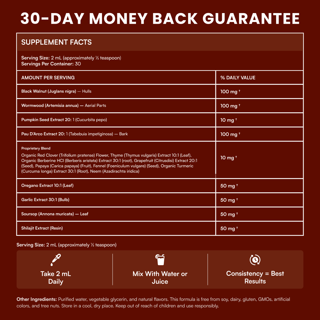 Black Walnut Wormwood Parasite Detox